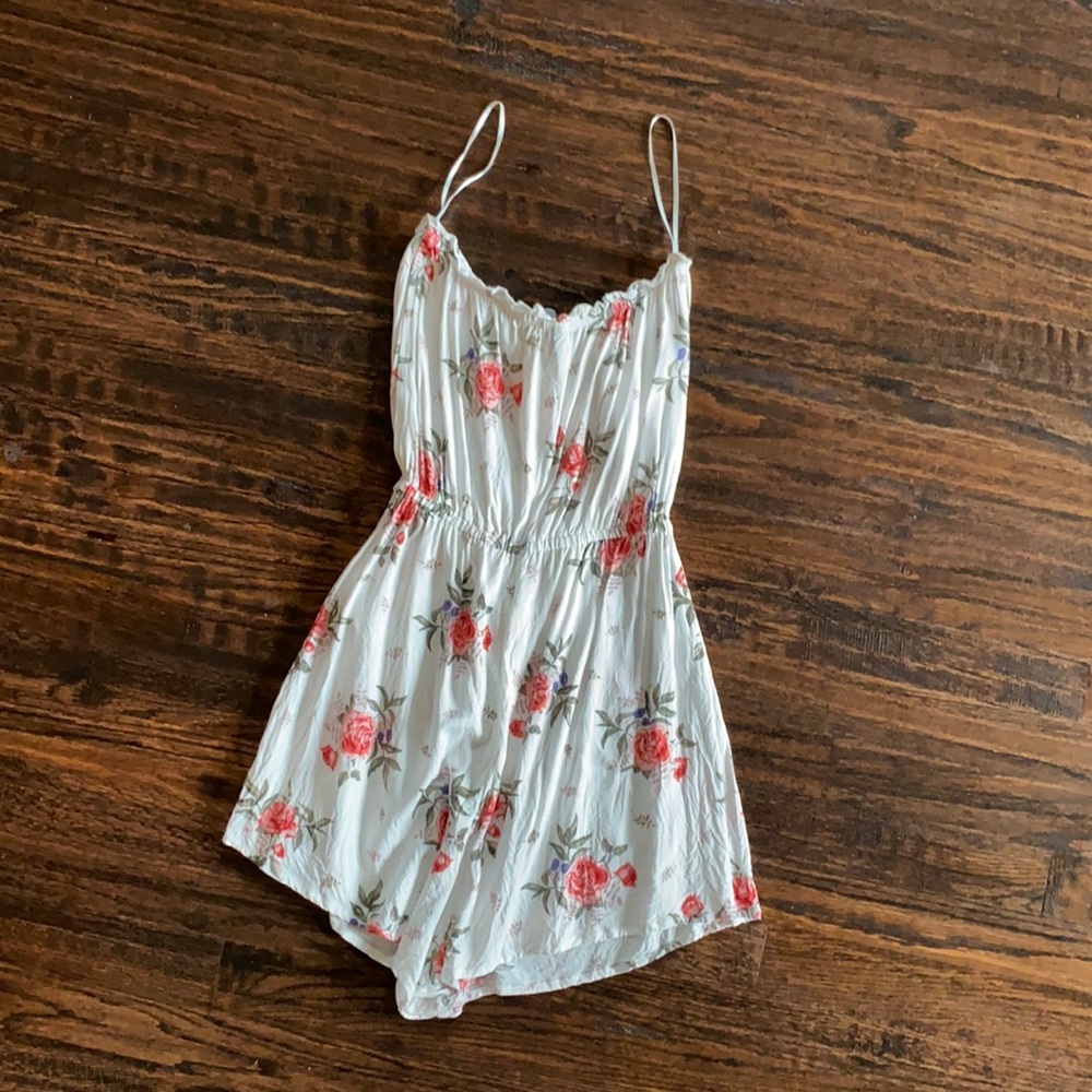 H&M Floral Strapless Romper